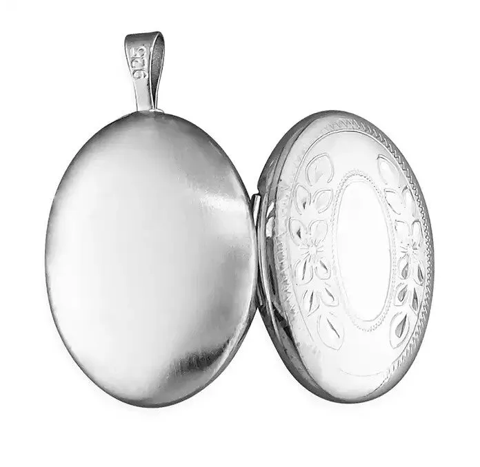 Sterling Silver Ladies Locket Pendant and Chain