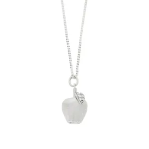 Sterling Silver Leaf on Apple Ladies Pendant and Chain