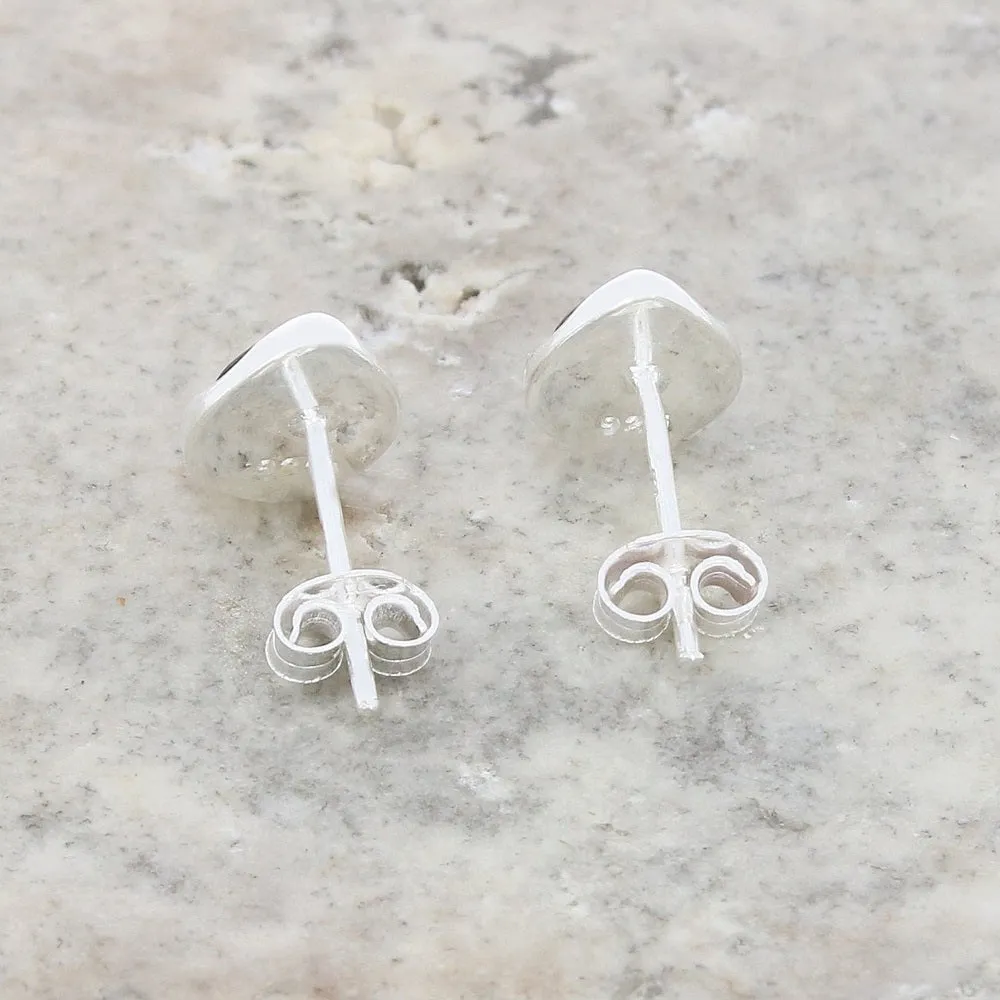 Sterling Silver Paua Shell Pear Shape Stud Ladies Earrings