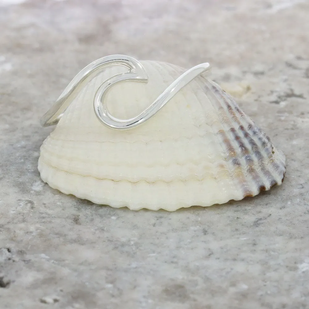 Sterling Silver Silhouette Wave Ring