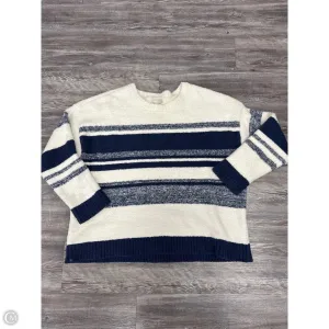 Sweater By Barefoot Dreams In Blue & White, Size: 2x