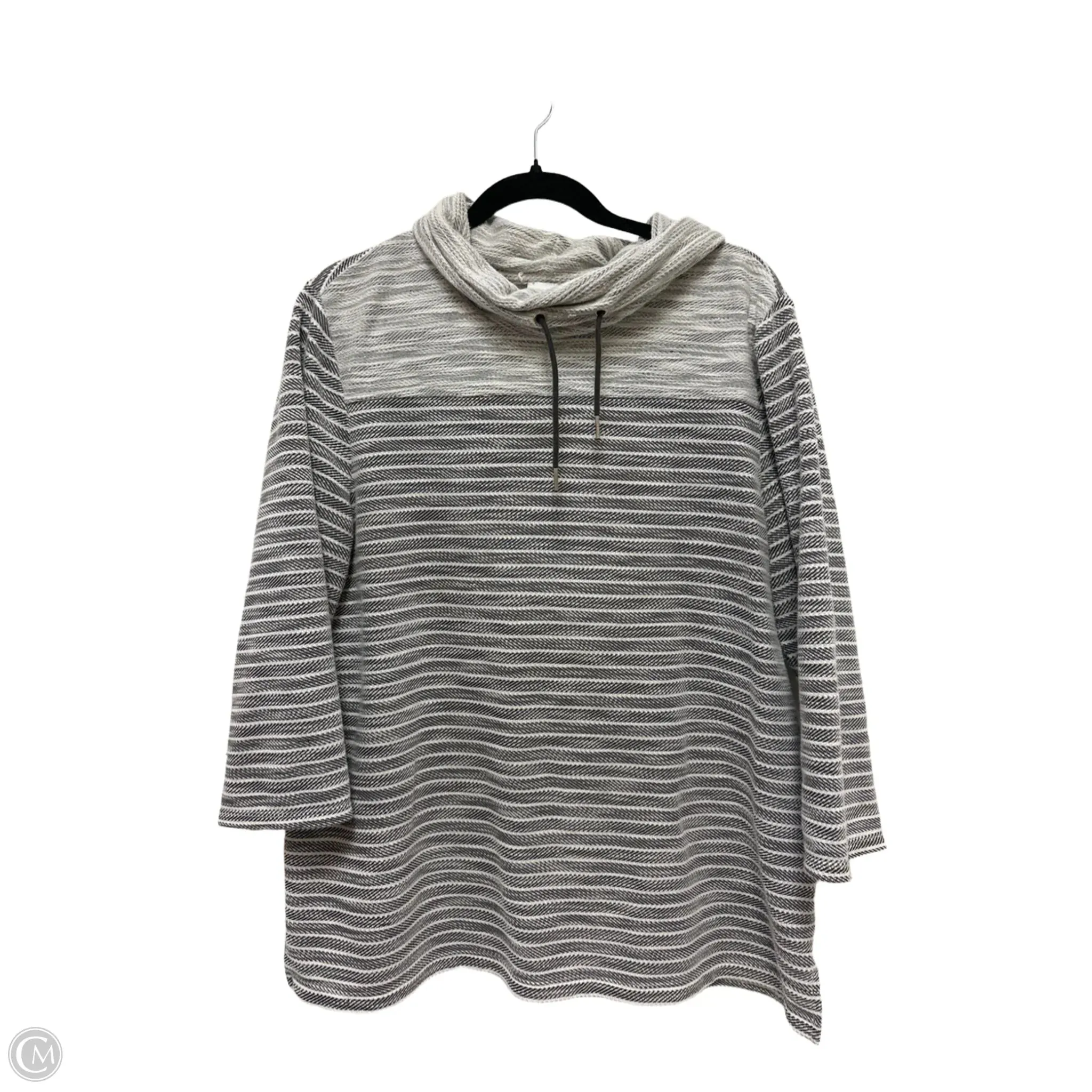 Sweater By Chicos In Black & White, Size: Xl