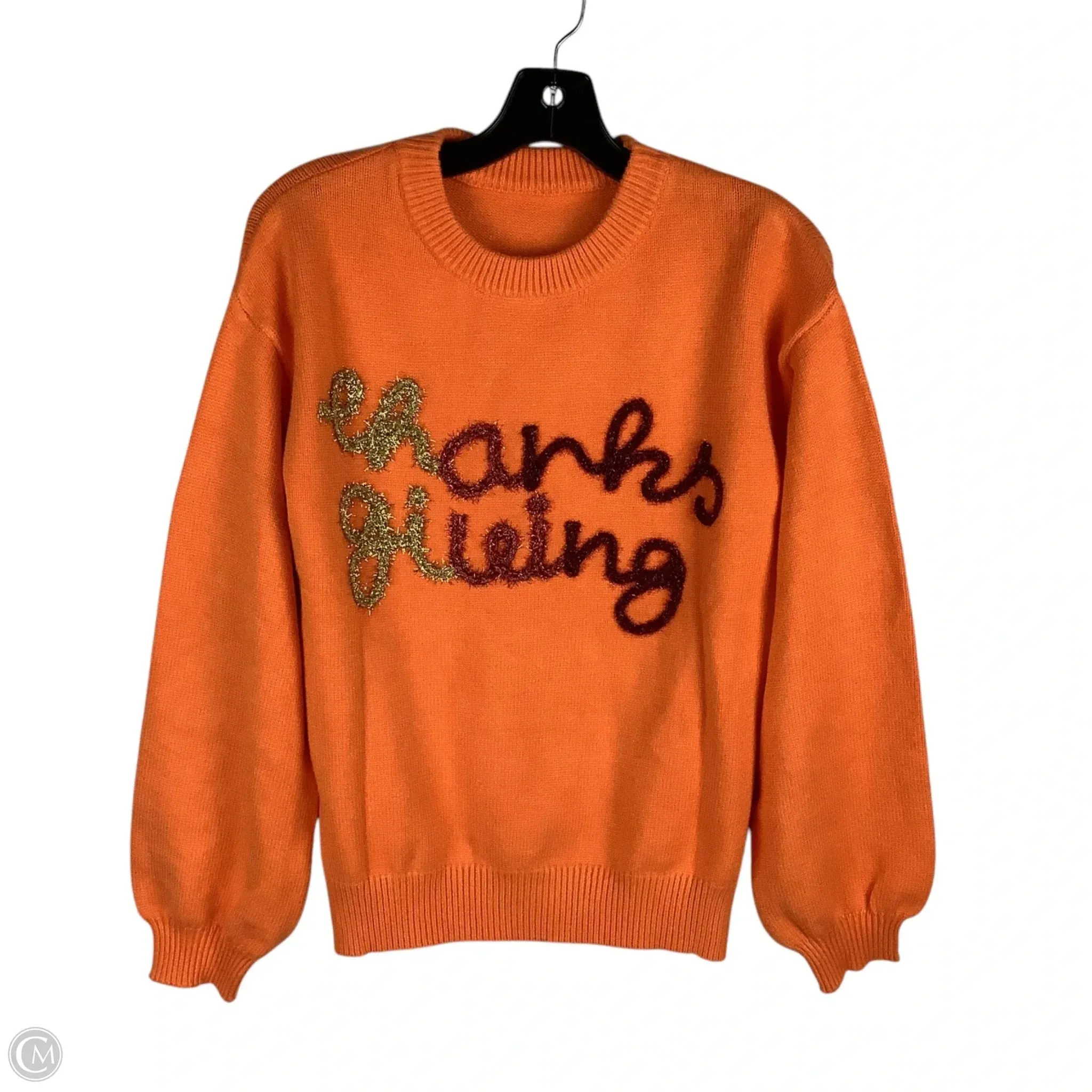 Sweater By Clothes Mentor In Orange, Size: S