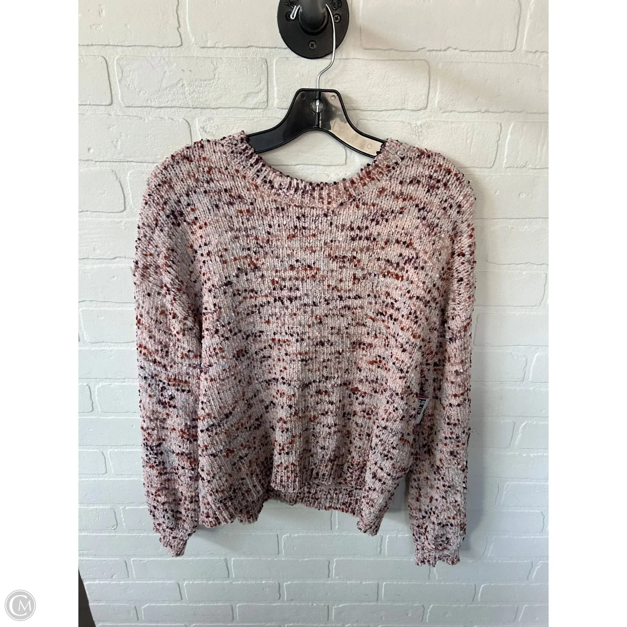 Sweater By Clothes Mentor In Pink & Purple, Size: L