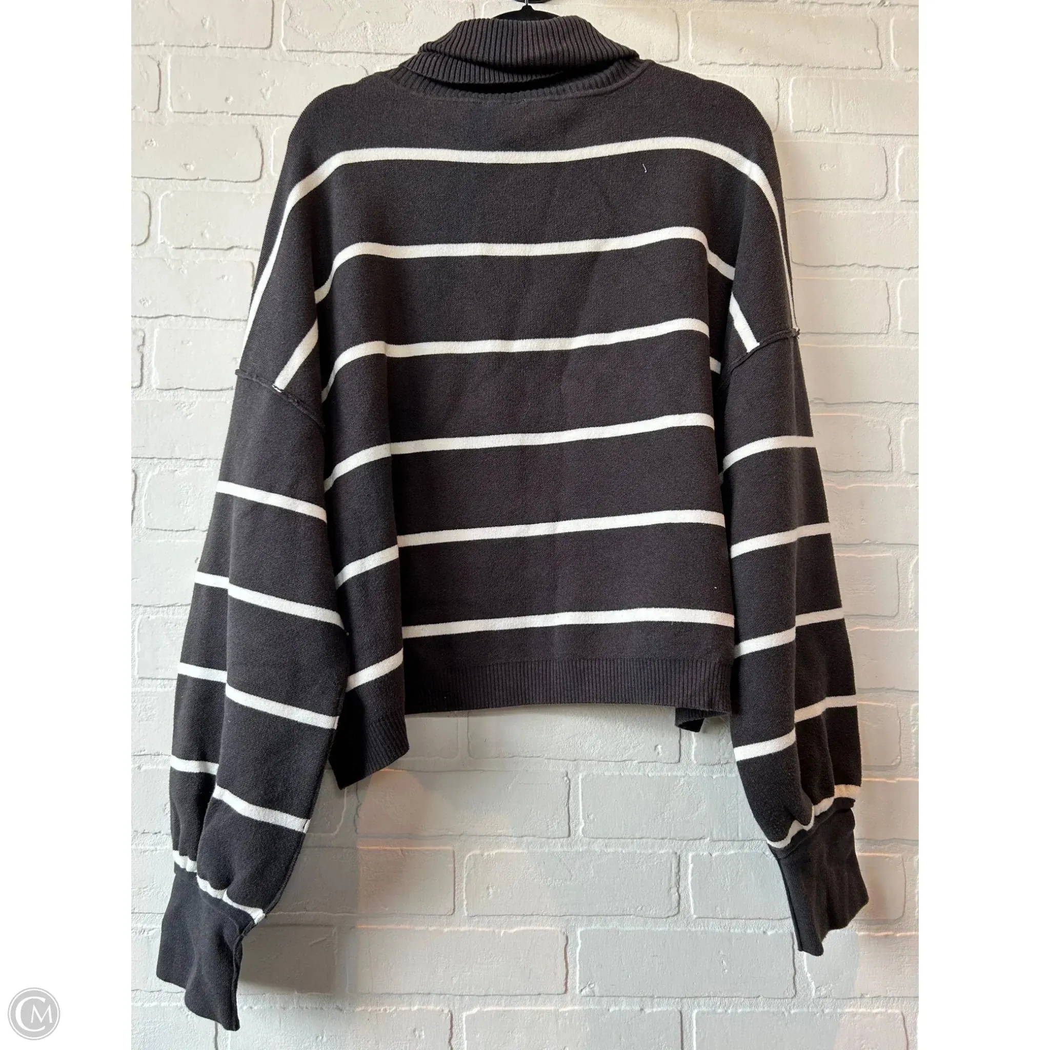 Sweater By Free People In Grey & White, Size: M
