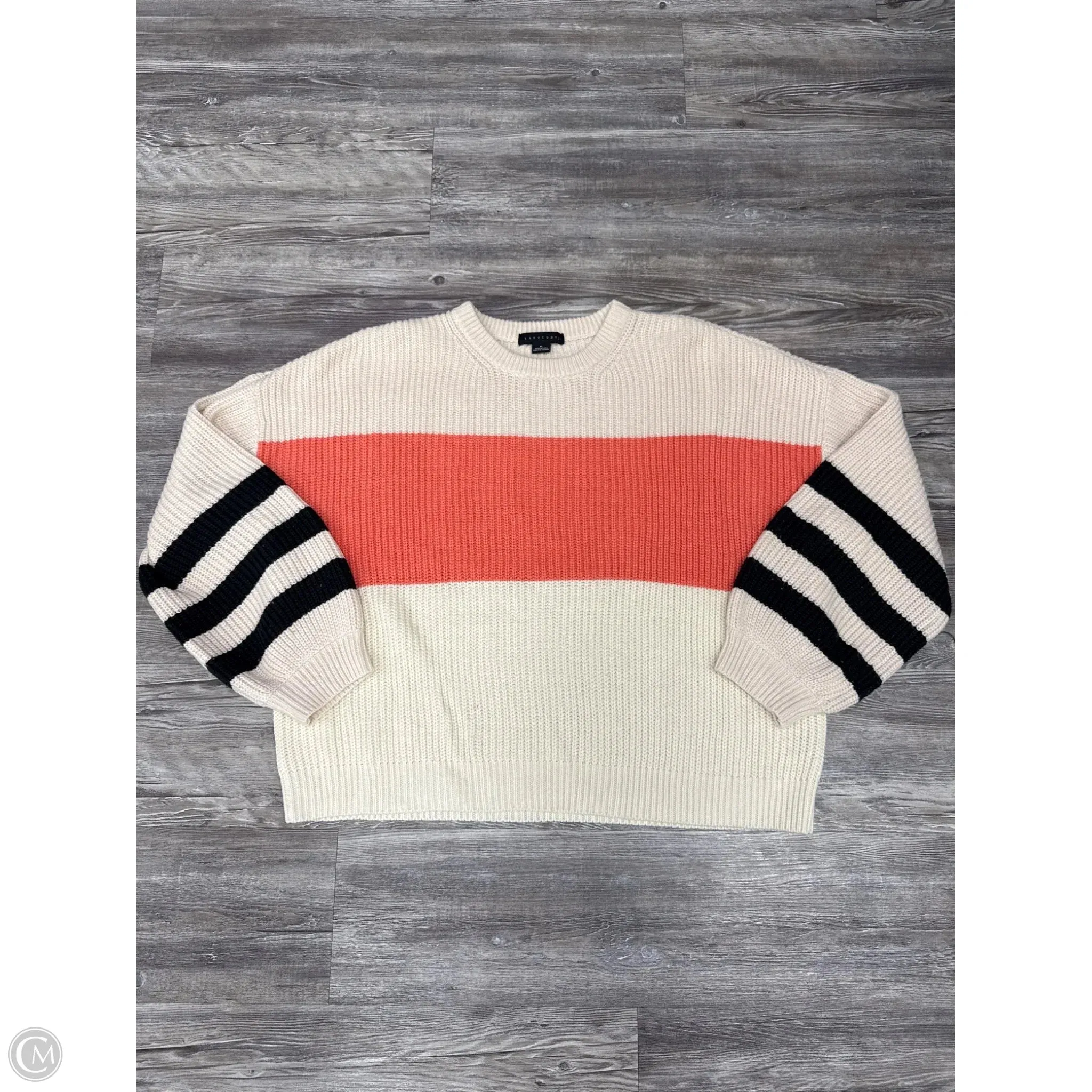 Sweater By Sanctuary In Cream & Pink, Size: Xl