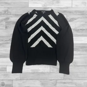Sweater By Steve Madden In Black & Silver, Size: S