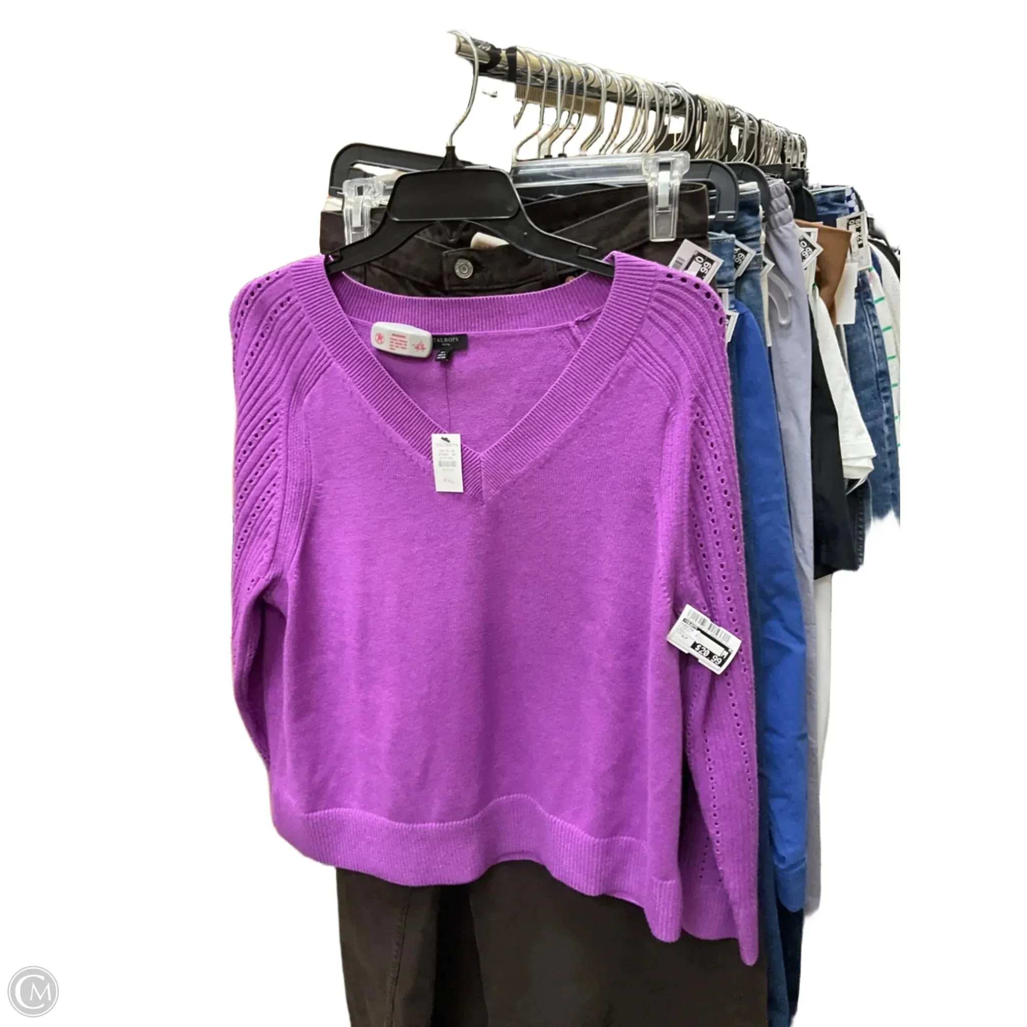 Sweater By Talbots In Purple, Size: Xlp