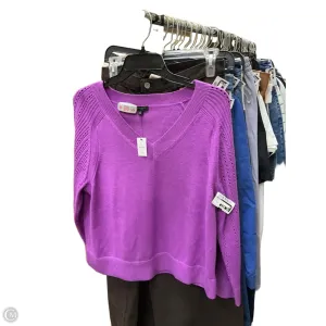 Sweater By Talbots In Purple, Size: Xlp