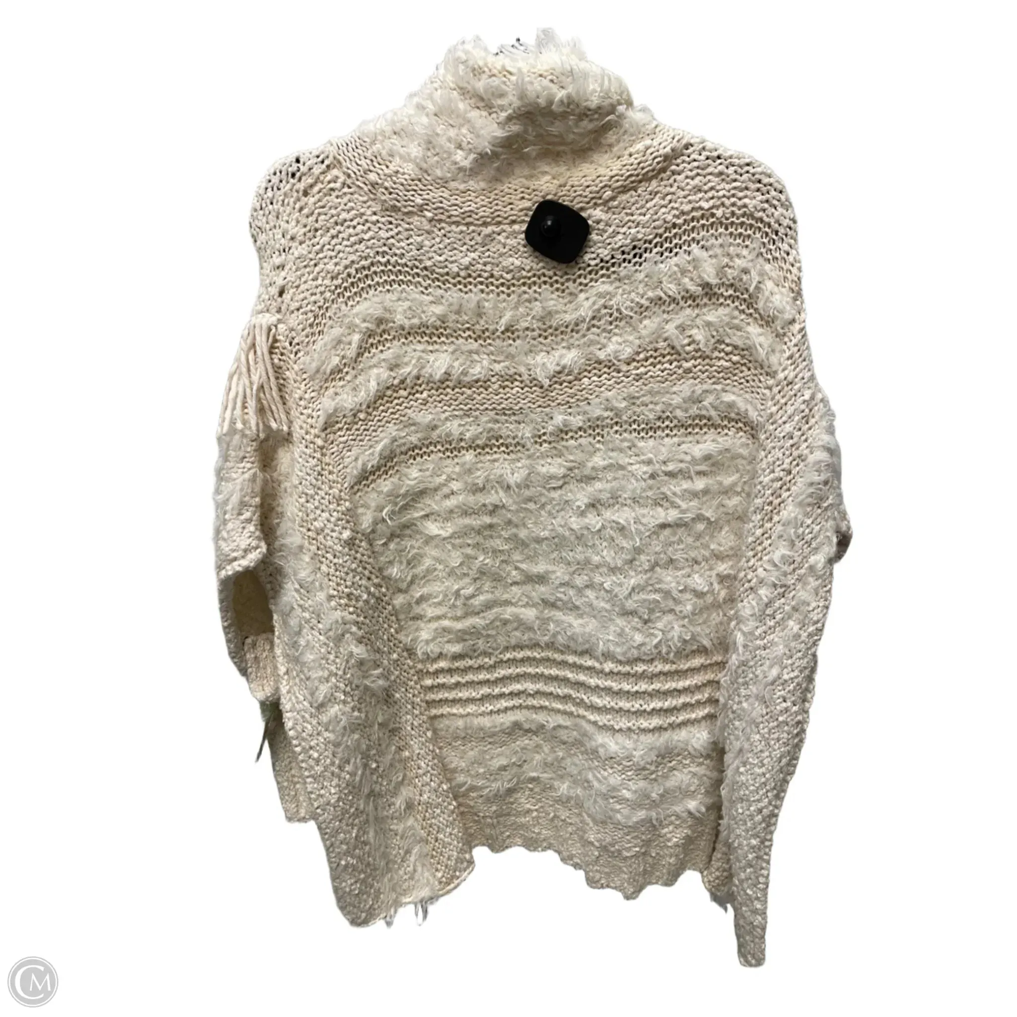 Sweater Short Sleeve By Anthropologie In Cream, Size: Xs
