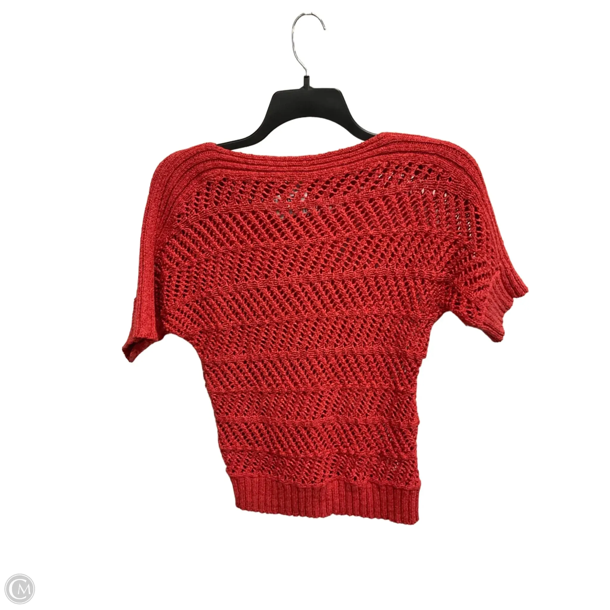 Sweater Short Sleeve By Chicos In Red, Size: S