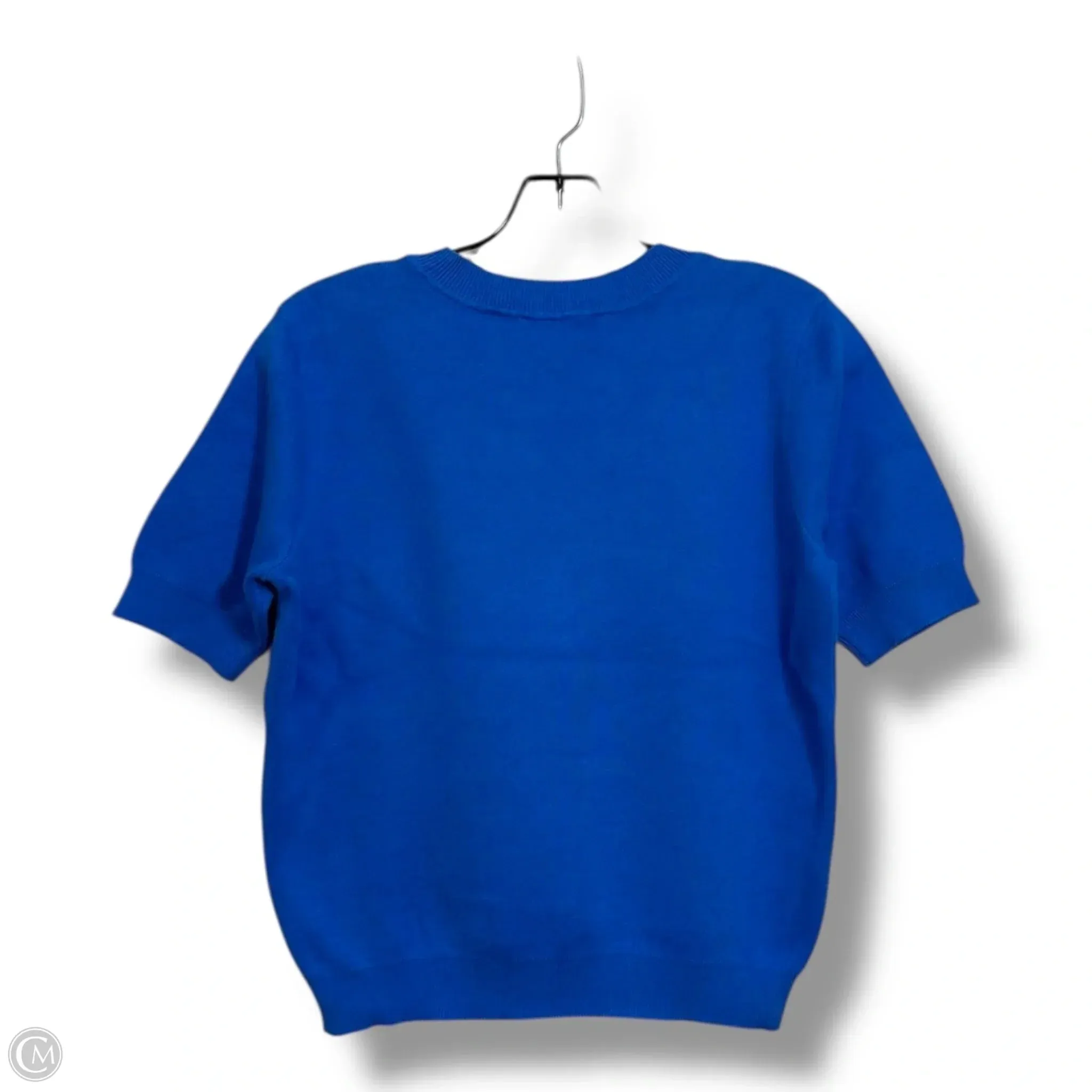 Sweater Short Sleeve By Loft In Blue, Size: S