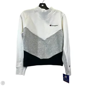 Sweatshirt Collar By Champion In Grey & White, Size: Xs