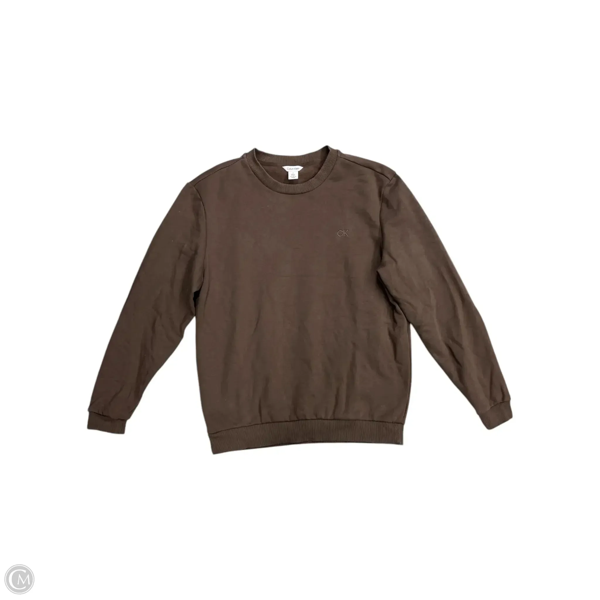 Sweatshirt Crewneck By Calvin Klein In Brown, Size: M