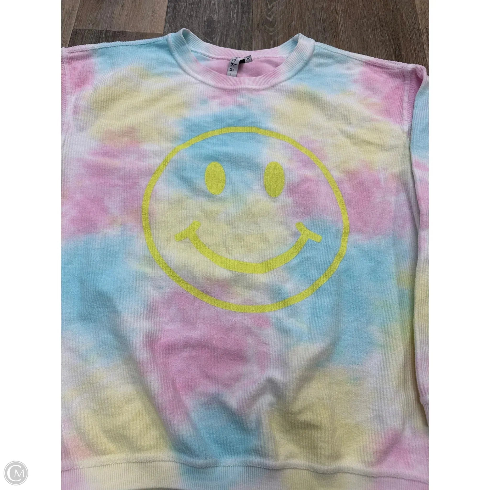 Sweatshirt Crewneck By Chicka-D In Tie Dye Print, Size: M