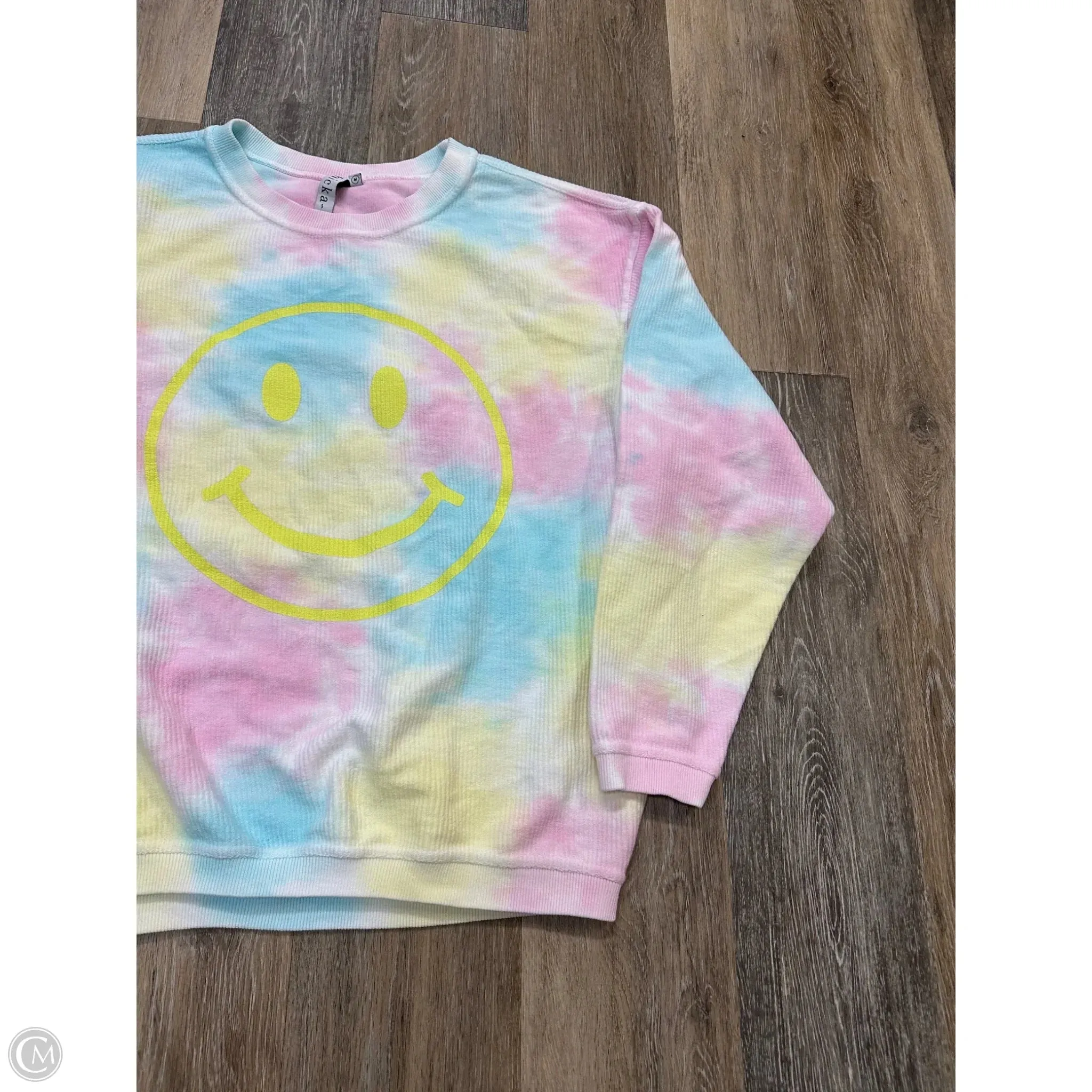 Sweatshirt Crewneck By Chicka-D In Tie Dye Print, Size: M