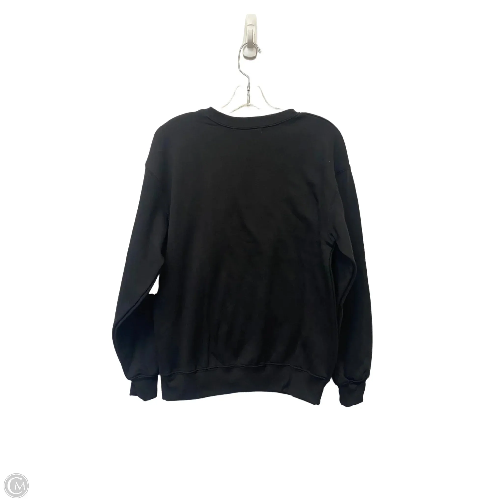 Sweatshirt Crewneck By Clothes Mentor In Black, Size: Xs