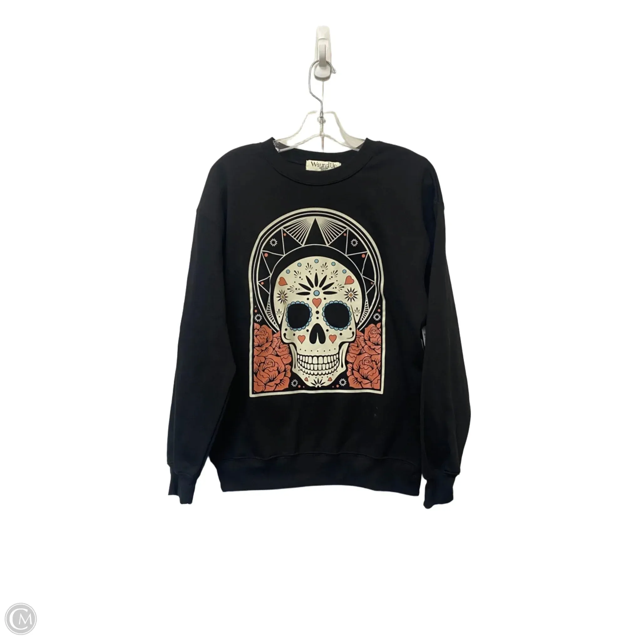 Sweatshirt Crewneck By Clothes Mentor In Black, Size: Xs