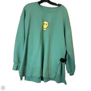 Sweatshirt Crewneck By Clothes Mentor In Teal, Size: Xl