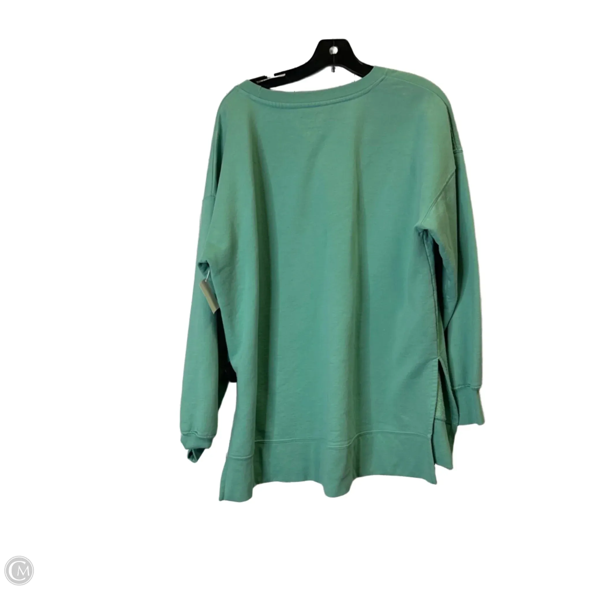 Sweatshirt Crewneck By Clothes Mentor In Teal, Size: Xl