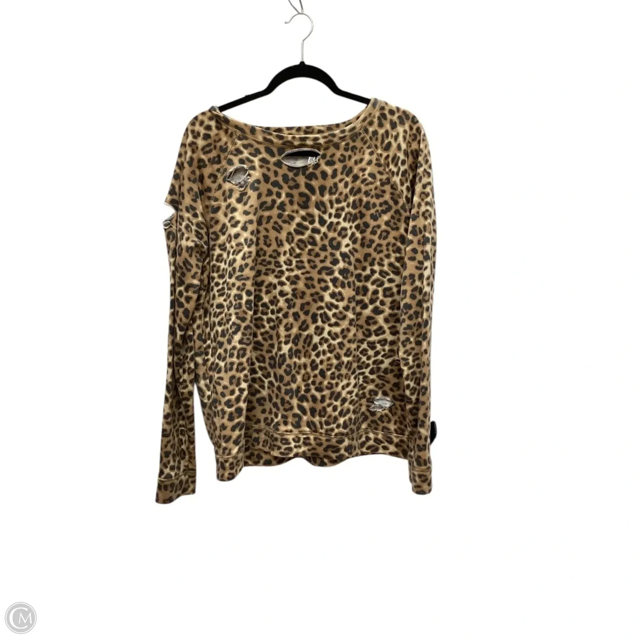 Sweatshirt Crewneck By Easel In Animal Print, Size: L