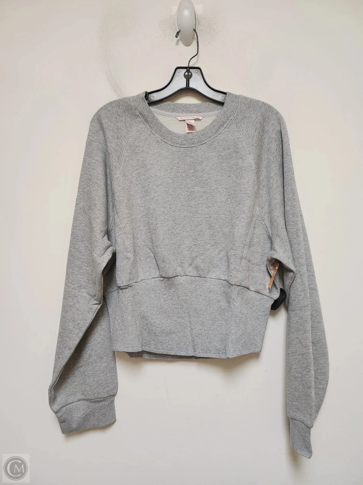 Sweatshirt Crewneck By Victorias Secret In Grey, Size: Xl