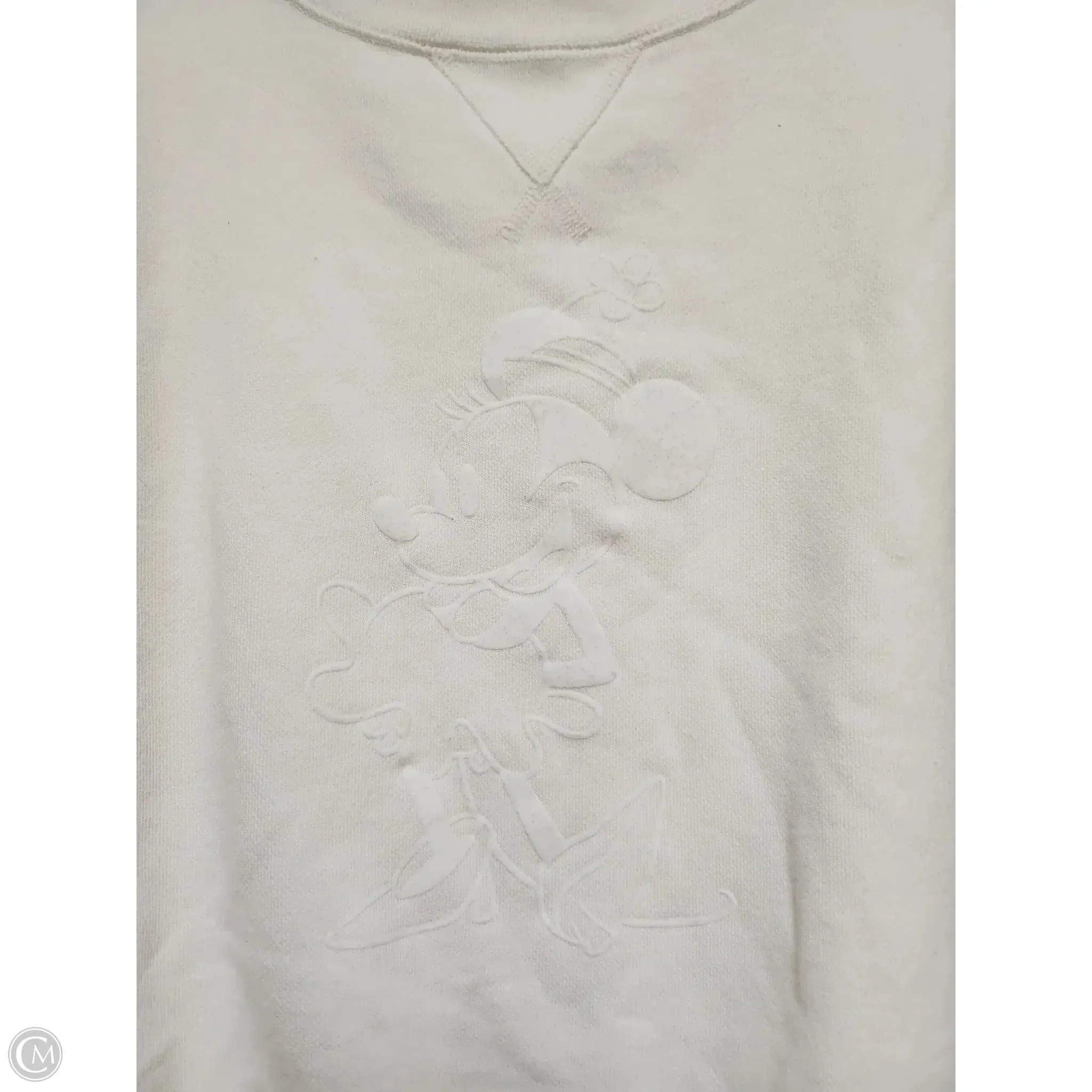 Sweatshirt Crewneck By Walt Disney In White, Size: Xs