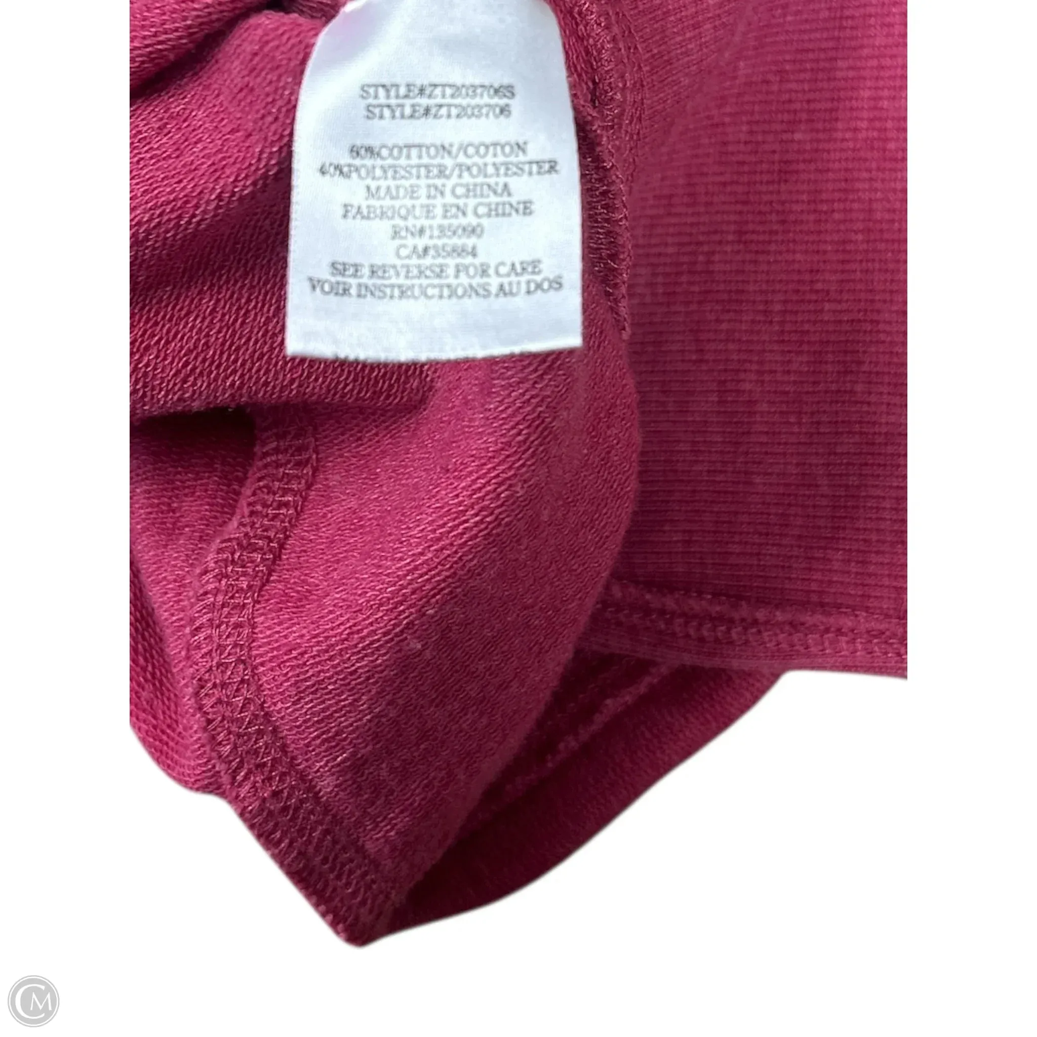 Sweatshirt Crewneck By Z Supply In Pink, Size: S