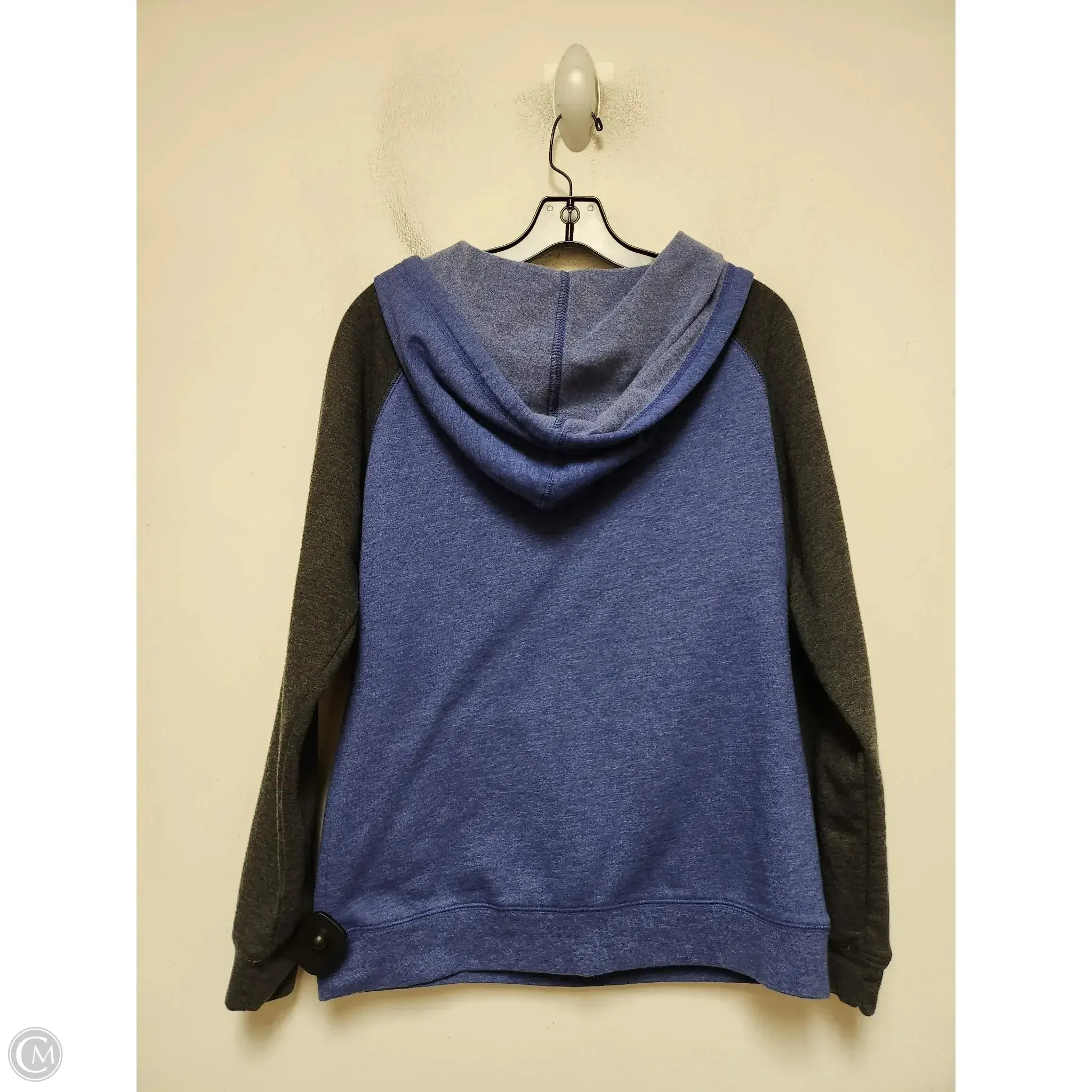 Sweatshirt Hoodie By Clothes Mentor In Blue & Red & White, Size: M