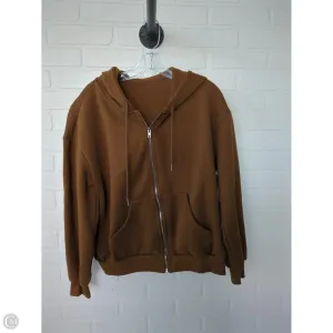 Sweatshirt Hoodie By Shein In Brown, Size: M