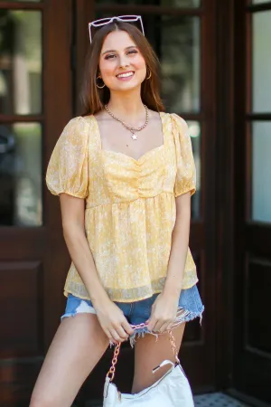 Tilien Floral Babydoll Top - FINAL SALE