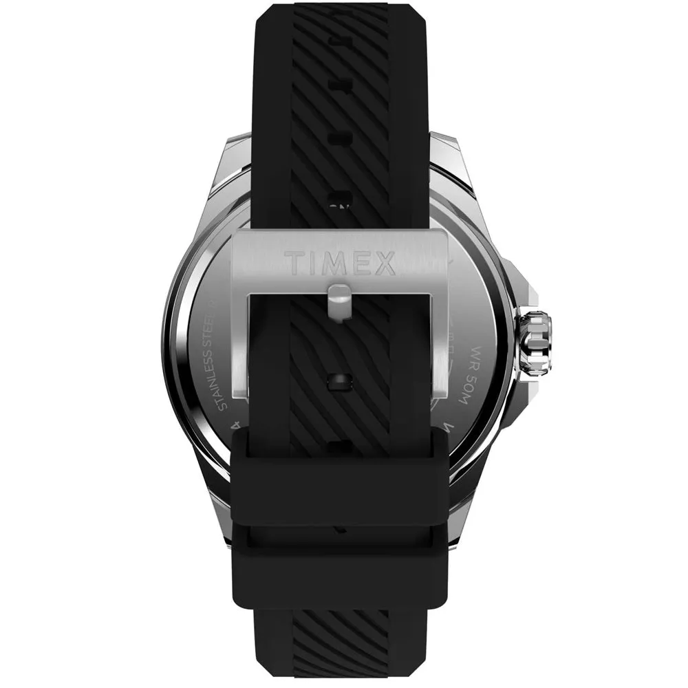 Timex Essex Avenue Black Silicone Strap Mens Watch TW2W42900