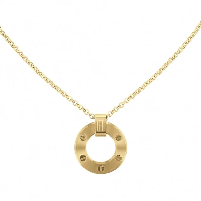 Tommy Hilfiger Ladies Gold Hardware Pendant and Chain 2780605