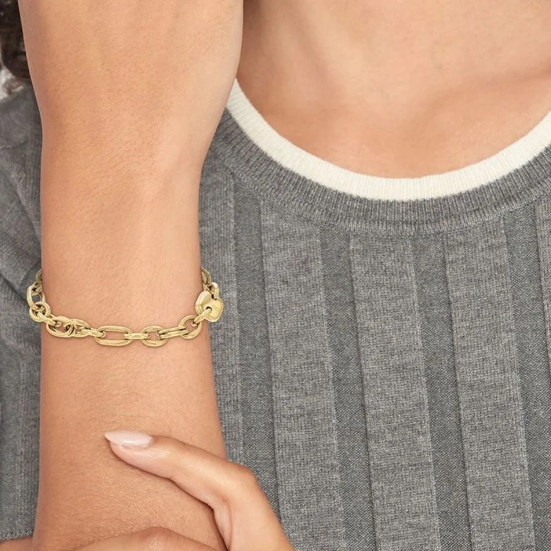 Tommy Hilfiger Ladies Gold Plated Link Chain Bracelet 2780788