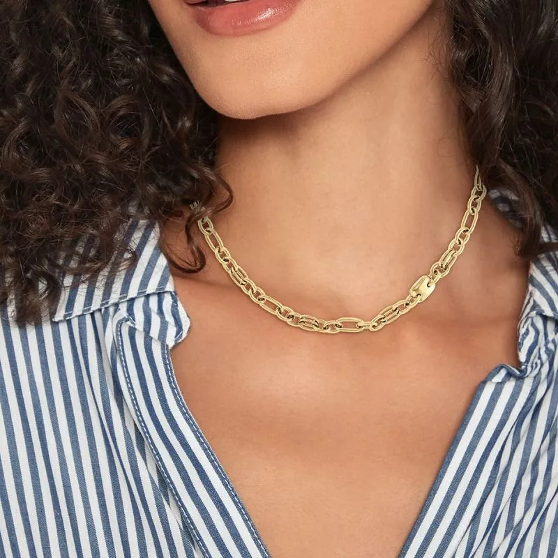 Tommy Hilfiger Ladies Gold Plated Link Chain Necklace 2780784