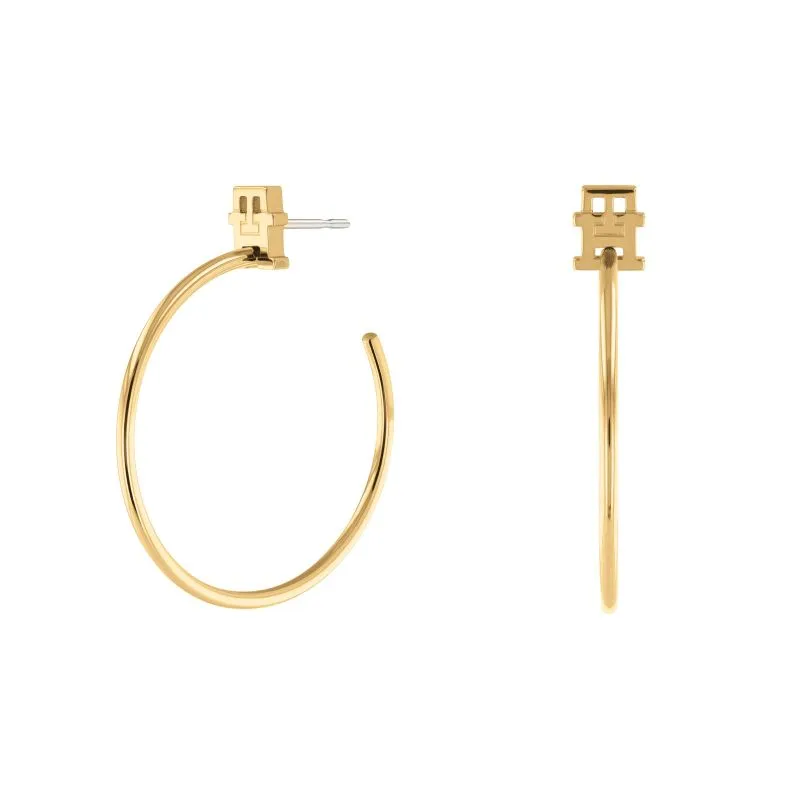 Tommy Hilfiger Ladies TH Monogram Hoop Earrings 2780720