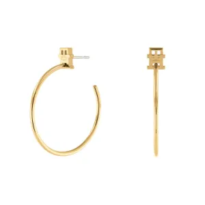 Tommy Hilfiger Ladies TH Monogram Hoop Earrings 2780720