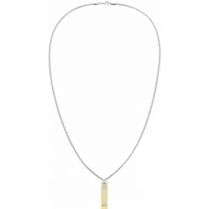 Tommy Hilfiger Logo Double Tag Mens Necklace 2790351