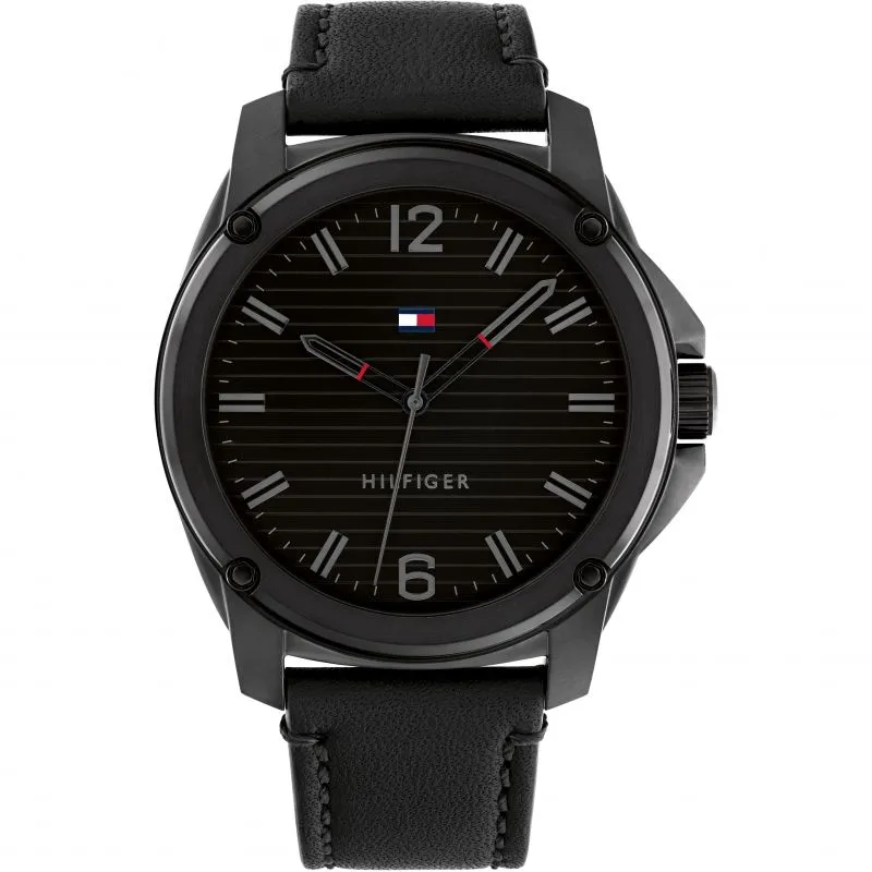 Tommy Hilfiger Mens Leather Strap Watch 1710485