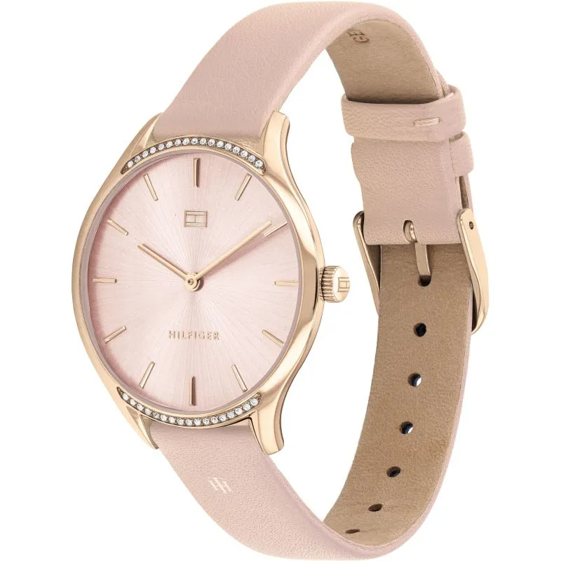 Tommy Hilfiger Pink Leather Strap Ladies Watch 1782215