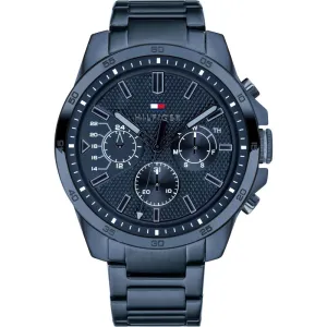 Tommy Hilfiger Steel Blue Day Date Mens Watch 1791560