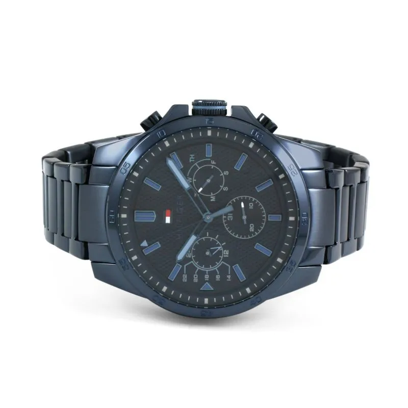 Tommy Hilfiger Steel Blue Day Date Mens Watch 1791560