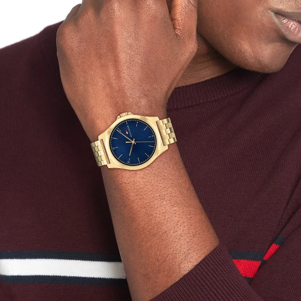 Tommy Hilfiger Yellow Gold Plated Mens Watch 1710546