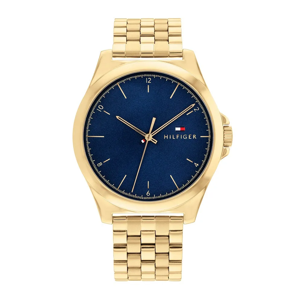 Tommy Hilfiger Yellow Gold Plated Mens Watch 1710546