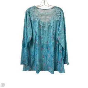 Top Long Sleeve By Clothes Mentor In Blue, Size: 3x