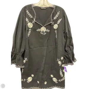 Top Long Sleeve By Eshakti In Black & White, Size: 4x