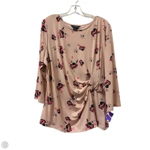 Top Long Sleeve By Liz Claiborne In Pink, Size: 1x