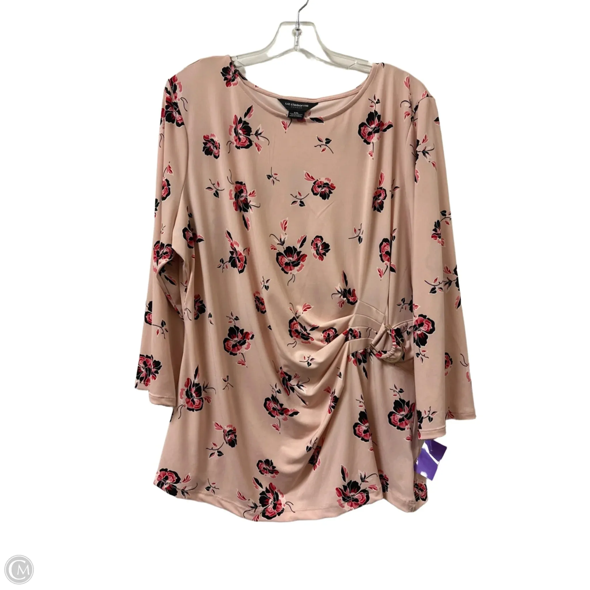 Top Long Sleeve By Liz Claiborne In Pink, Size: 1x