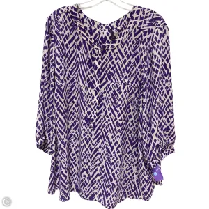 Top Long Sleeve By Not Your Daughters Jeans In Purple, Size: 2x