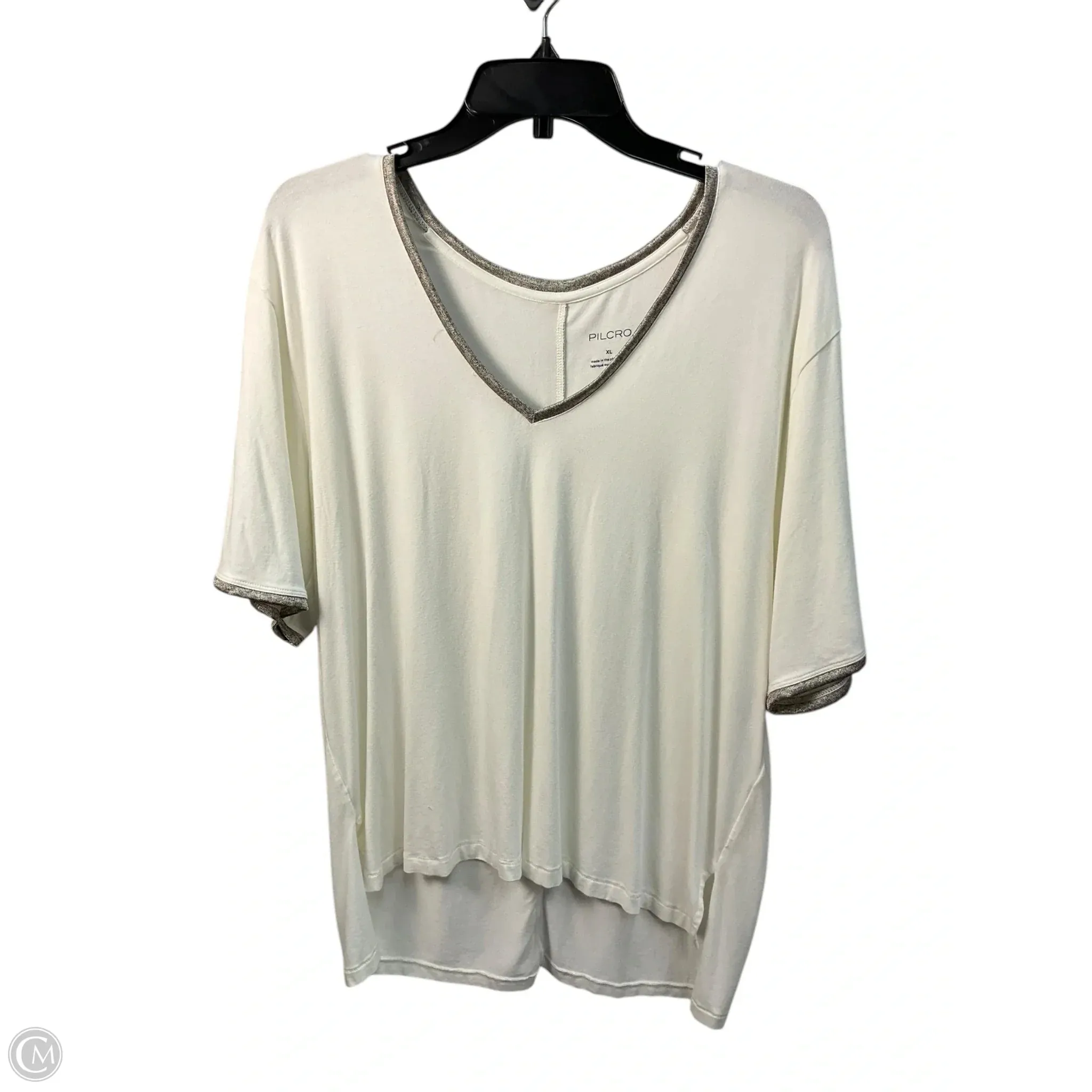 Top Short Sleeve Basic By Pilcro In Green, Size: Xl